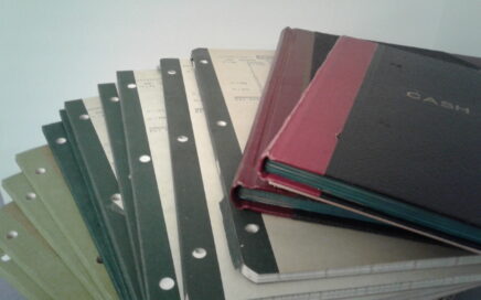 Photo of bookkeeping books