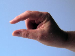 Image of a hand with thumb and finger slightly parted courtesy geralt from Pixabay